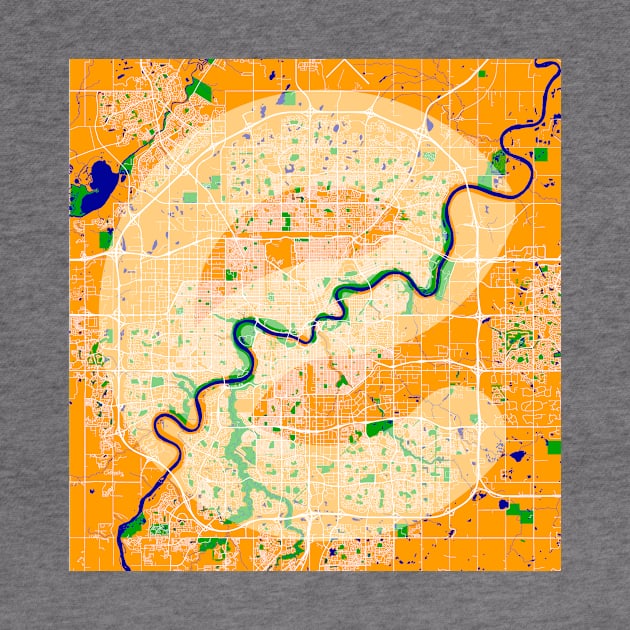 Edmonton Map by Edmonton River